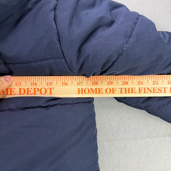 London Fog Kids’ Navy Blue Puffer Jacket with Faux Shearling Hood Size S/8 - Picture 11 of 12